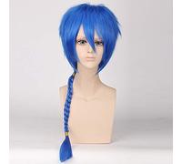 Anime Vocaloid Kaito Blu Lunga Treccia Dritta Capelli sintetici Parrucche Cosplay Per Halloween Party Giochi di ruolo Carnevale PL-032