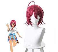 Anime We Never Learn Takemoto Uruka Fucsia Breve sintetico per capelli ad alta temperatura Cosplay Cosutme Parrucca Pelucas 489C