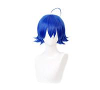 Anime Welcome To Demon School Suzuki Iruma Costume Parrucche Cosplay Parrucca sintetica blu scuro sul retro Warp Party Carnevale QX-2