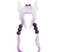 Anime Wig Kanna Kamui Cosplay Wig For Miss Kobayashi's Dragon Maid,Long Purple White Gradient Wig,Costume Halloween Wig,For Costume Party Anime, Cosplay Event, Conce (Taglia: Style A)