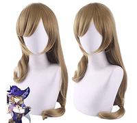 anime wigs cosplay christmas cosplay wig original god Lisa micro-curly long hair inwardly long curly hair