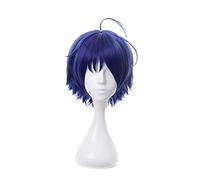 Anime WONDER EGG PRIORITY Ohto Ai Dark Blue Short Wig Cosplay Costume Heat Resistant Synthetic Hair Party Wigs +Hairnet