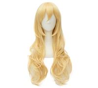 Anime Your Lie in April Miyazono Kaori Parrucca riccia lunga dorata Costume Cosplay Parrucche sintetiche termoresistenti per capelli
