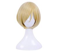 Anime Yuri !!! su ghiaccio Yuri Plisetsky Yurio Parrucche corte bionde resistenti al calore Cosplay + Parrucca KUQX7874