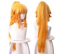 Anime Zenitsu Agatsuma Kimetsu No Yaiba Parrucca Cosplay Lungo Artiglio Costume di Halloween Parrucca Clip on Coda di Cavallo Capelli Sintetici