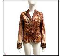 animelier giacca donna moda lusso primavera estate elegante marrone ricami griff