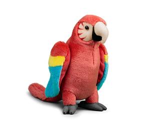 Animigos - Peluche Ara Rosso, con Design Realistico, Morbido, Circa 24 cm