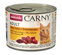 Animonda Carny Adult 12 x 200 g - Manzo, Pollo & Cuori d'Anatra