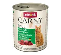 animonda Carny Adult 6 x 800 g Umido per gatto - Manzo, Tacchino + Coniglio