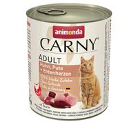 ANIMONDA Carny Adult Chicken&Turkey&Duck hearts 800 g pollo, tacchino e anatra per gatti adulti