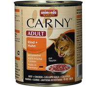 animonda Carny Adult, cibo umido per gatti, Manzo + Pollo 6 x 800 g