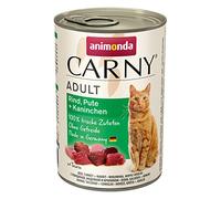 animonda Carny Adult, cibo umido per gatti, Manzo, Pute + Coniglio 6 x 400 g