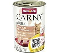 animonda Carny Adult, cibo umido per gatti, Pollo, Tacchino + Cuore d'Anatra 6 x 400 g
