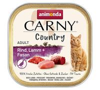 animonda Carny Adult Country, cibo umido per gatti, Manzo, Agnello + Fagiano 32 x 100 g