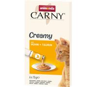 Animonda Carny Adult Creamy 6 x 15 g Snack per gatto - Confezione 24 x 15 g Pollo con Taurina