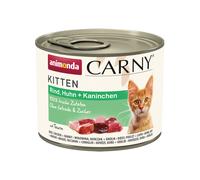 animonda Carny Kitten 12 x 200 g Alimento umido per gattini - Manzo, Pollo & Coniglio