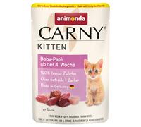 animonda Carny Kitten Buste 12 x 85 g Alimento umido per gattini - Paté per gattini con brodo di manzo