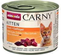 animonda Carny Kitten, cibo umido per gatti, Pollame + Manzo 12 x 200 g