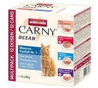 Animonda Carny Ocean 24 x 80 g Pacco misto Umido per gatto - Mix 1: 3 diverse varianti Tonno + Salmone & Bianchetti