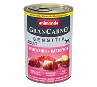 animonda GranCarno Adult Sensitive 6 x 400 g umido per cane - Manzo puro e Patate