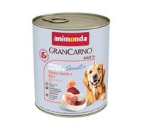 ANIMONDA GranCarno Sensitiv Pure Chicken&Rice 800 g con pollo e riso per cani adulti sensibili