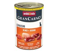 animonda GranCarno Junior cibo per cani, alimento umido per cani in crescita, manzo + pollo, 6 x 400 g