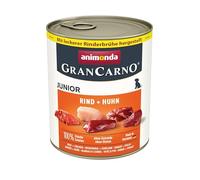 animonda GranCarno Junior cibo per cani, alimento umido per cani in crescita, manzo + pollo, 6 x 800 g