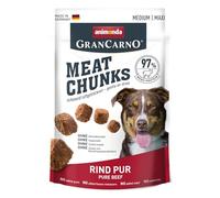 animonda GranCarno Meat Chunks Manzo (80 g), spuntino per cani adulti medi e grandi, senza cereali, per cani adulti
