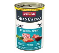 animonda GranCarno Original Adult 6 x 400 g umido per cane - Salmone & Spinaci