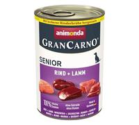 animonda GranCarno Senior cibo per cani, alimento umido per cani più anziani a partire da 7 anni, manzo + agnello, 6 x 400 g