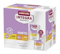 animonda Integra Protect Cibo per gatti bagnato diabete con pollo + tacchino (8 x 85 g), consigliato dal veterinario nel diabete mellito, cibo dietetico sviluppato con veterinario per adulti gatti