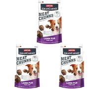 animonda Meat Chunks, Snack di carne per cani adulti, agnello, piccolo, 60 g (Confezione da 3)