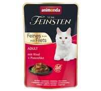 animonda Vom Feinsten Adult 18 x 85 g Alimento umido per gatti - con Manzo + Filetto di Tacchino