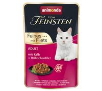 animonda Vom Feinsten Adult 18 x 85 g Alimento umido per gatti - con Vitello + Filetto di Pollo