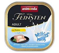animonda Vom Feinsten Adult - Cibo umido per gatti adulti con pollo + nucleo di yogurt, 32 x 100 g