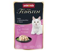 animonda vom Feinsten Adult in Salsa 18 x 50 g Umido per gatto - Salmone + Filetto di pollo in salsa