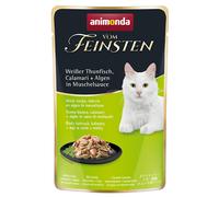animonda vom Feinsten Adult in Salsa 18 x 50 g Umido per gatto - Tonno bianco, Calamari + Alghe in salsa di cozze