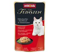 animonda vom Feinsten Adult in Salsa 36 x 50 g Umido per gatto - Filetto di pollo + Manzo in salsa di pomodoro