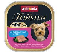 animonda vom Feinsten Adult Mini 32 x 100 g Umido cane - con Pollame, salmone + aneto