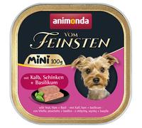 animonda vom Feinsten Adult Mini 32 x 100 g Umido cane - con Vitello, prosciutto + basilico