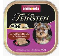 ANIMONDA Vom Feinsten Mini Junior con pollo, selvaggina e mirtilli 100g cibo umido per cuccioli di piccole razze