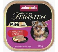ANIMONDA Vom Feinsten Mini Junior con tacchino, vitello e mela 100g cibo umido per cani di piccola taglia