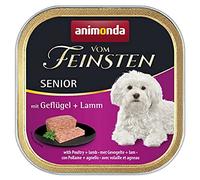 animonda Vom Feinsten Senior cibo per cani, alimento umido per cani più anziani a partire da 7 anni, con pollame + agnello, 22 x 150 g