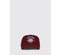 ANINE BING Cappello da baseball in cotone con logo ricamato a contrasto OS Viola