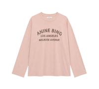 Anine Bing - Ivan Long Sleeve Melrose Stencil - - Tops - Donna - Rosa - L