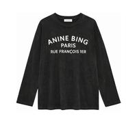 Anine Bing - Ivan Long Sleeve Paris Stencil - - Sweatshirts & Hoodies - Donna - Nero - M