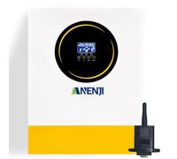 Aninerel Inverter solare ibrido da 11000 W, 48 Vdc a 230 V, inverter sinusoidale puro con regolatore di carica solare da 2 MPPT, tensione di ingresso max PV 500 V, può essere alimentato senza batteria