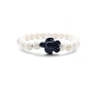 aninu Bracciale con perle con tartaruga u Live Tracking + app - Ocean Amicizia Bracciale per donna e uomo, tartarughe Friendship Bracelet come regalo per donne e uomini, Eine Grösse, Pietra, Nessuna