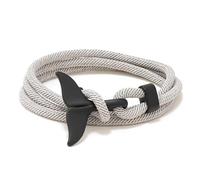 aninu Braccialetto Balena con Orca GPS Live Tracking con App, braccialetto da surfista con pinna di balena come ciondolo, bracciale in tessuto avvolgente, regali perfetti per donne e uomini