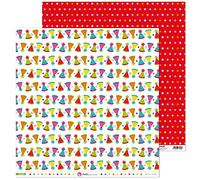 Anita e Il Mondo Carta Scrapbooking 12 x 12, 5 Pezzi, Cappellini Festa